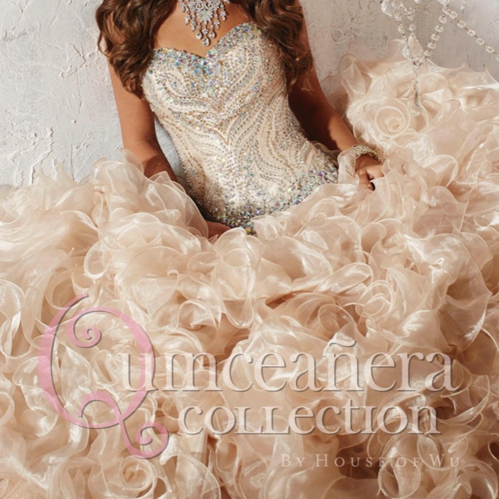 Quinceañera Dress in champagne size L/XL